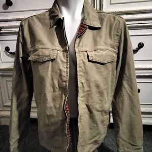 Women "Levi Strauss" khaki color red/ black plaid lining, jacket Size S